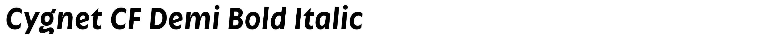 Cygnet CF Demi Bold Italic